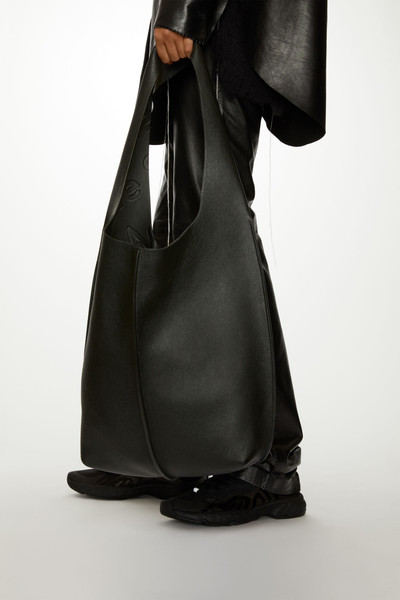 Acne Studios Grain leather tote bag black outlook