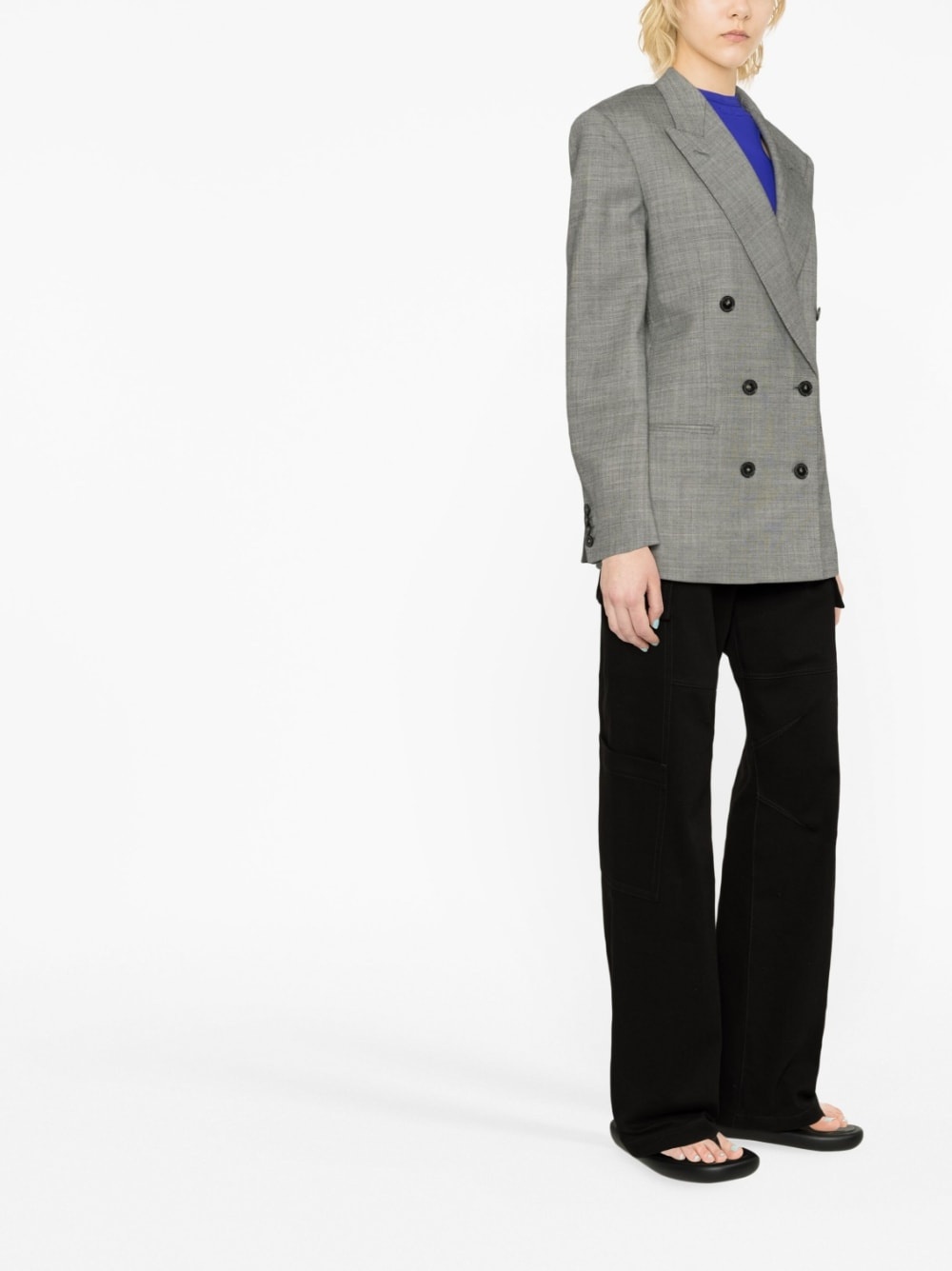 peak-lapels double-breasted blazer - 2