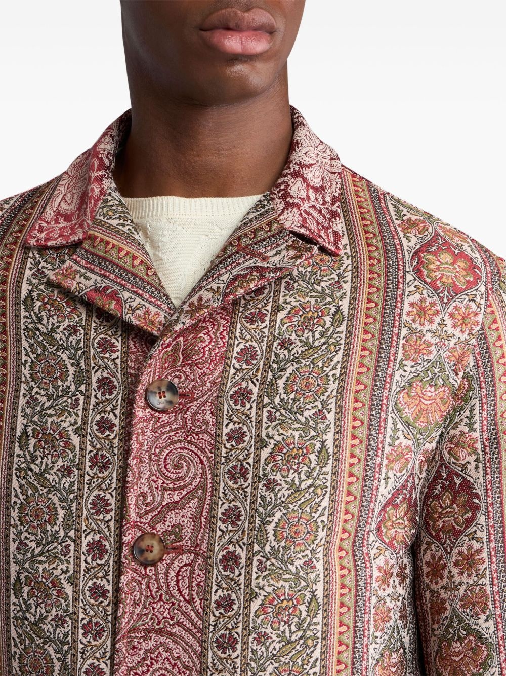 printed shirt jacket - 4