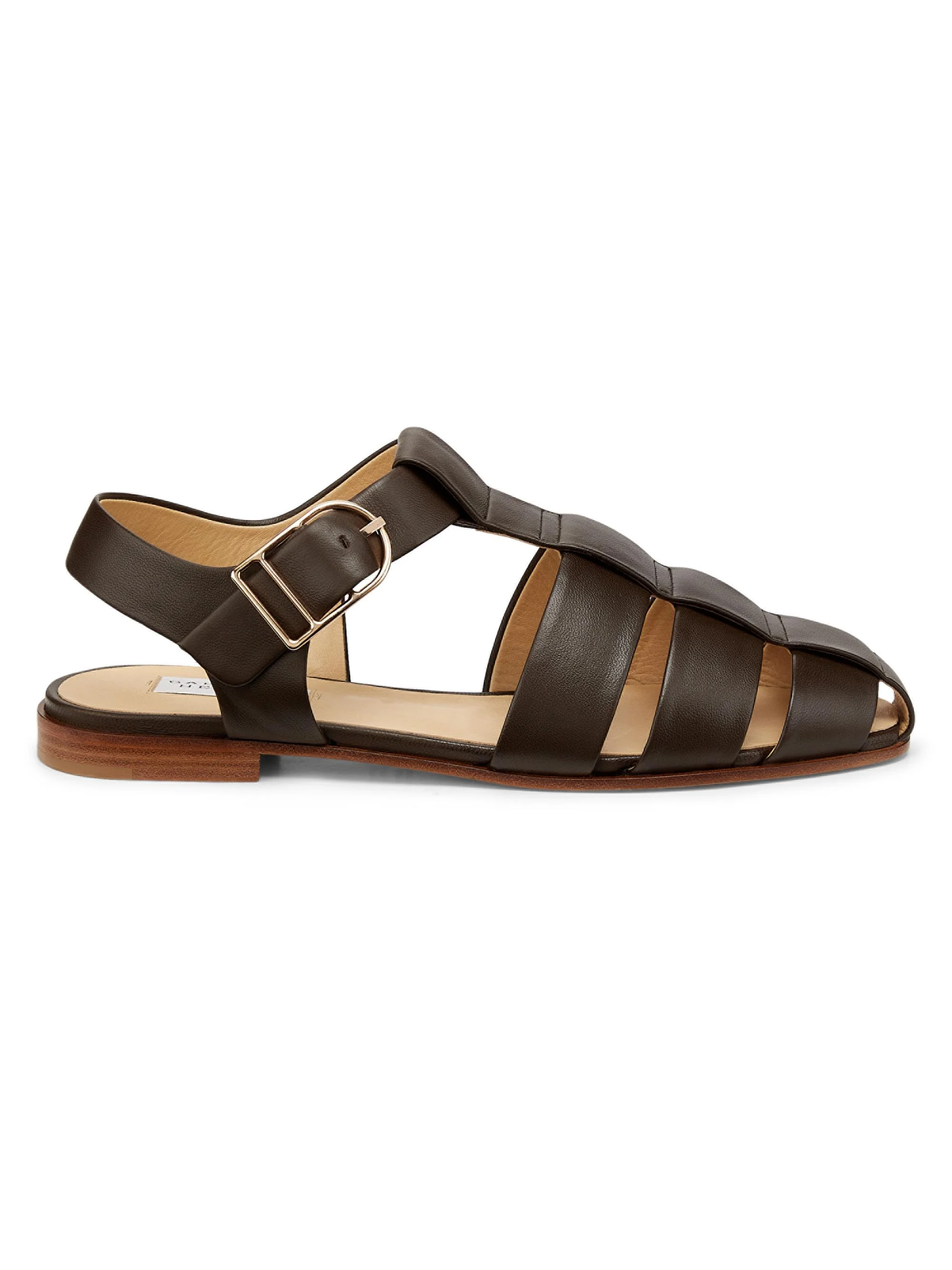 Women's Lynn Leather Fisherman Sandals - Chocolate - 1