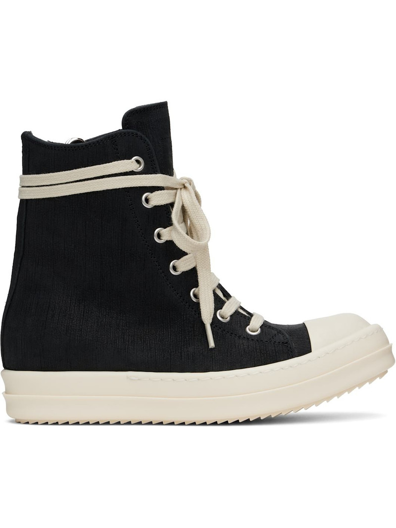 Black Hollywood Bull Leather Sneakers 1