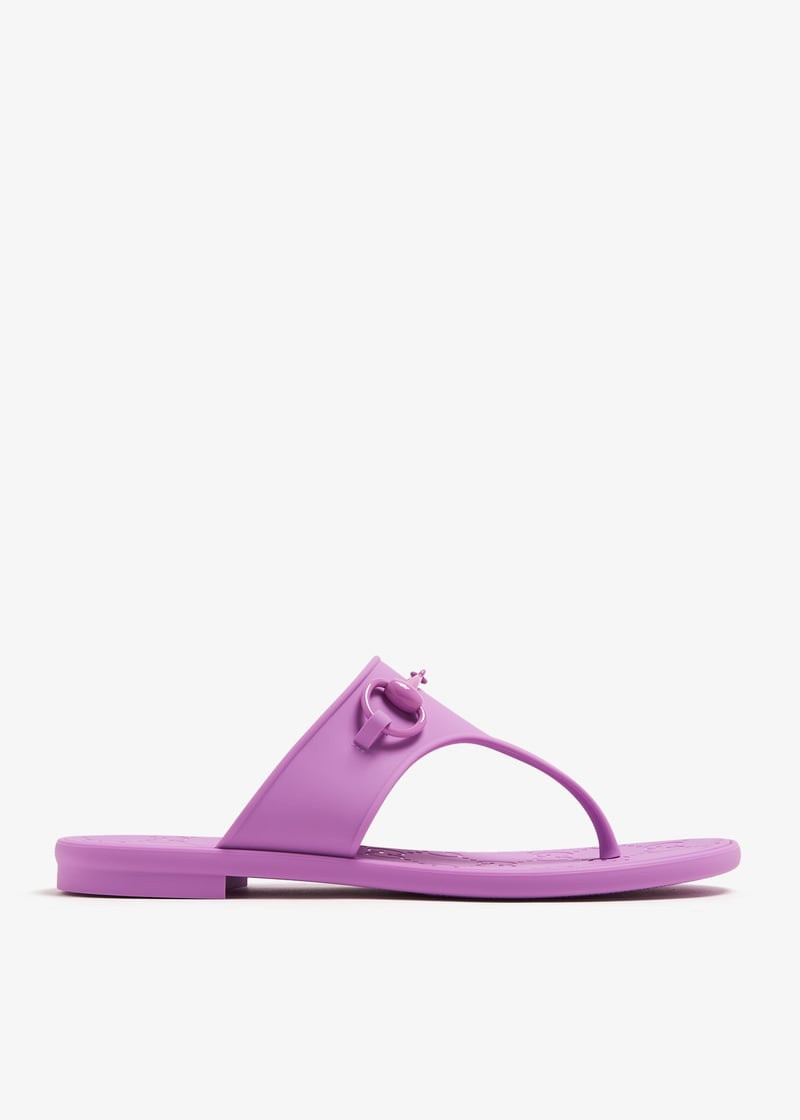 Gucci Horsebit Thong Rubber Sandals 1