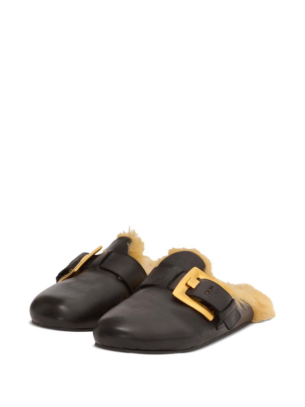 faux-fur lining mules - 6