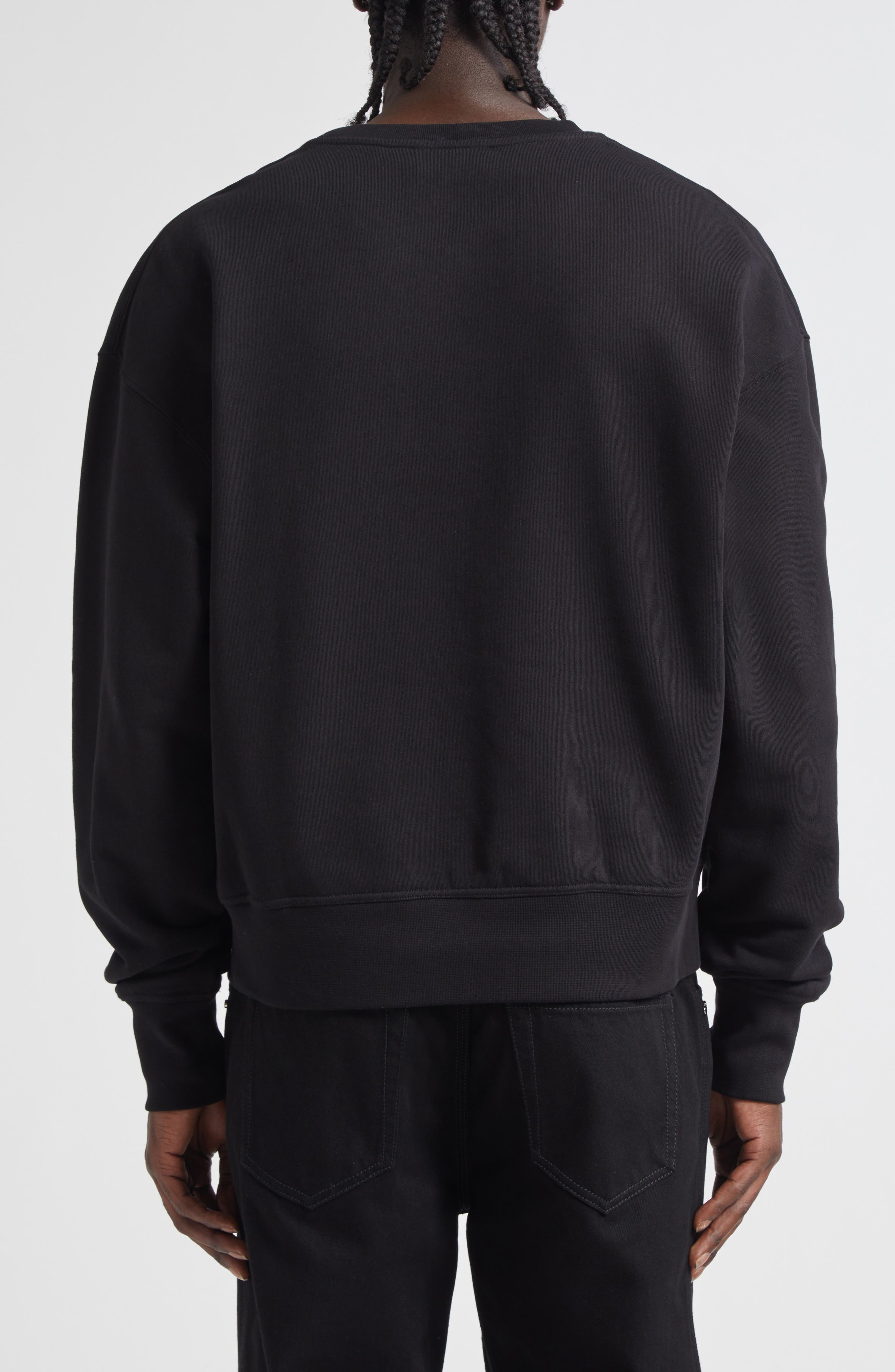 McQueen Logo Graphic French Terry Sweatshirt in Black /Black at Nordstrom - 3
