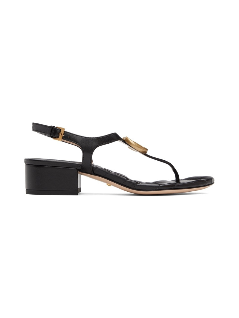 Double G leather sandals - 1