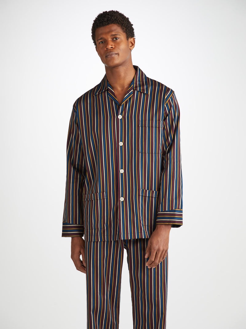 Men's Classic Fit Pajamas Wellington 57 Cotton Navy - 4