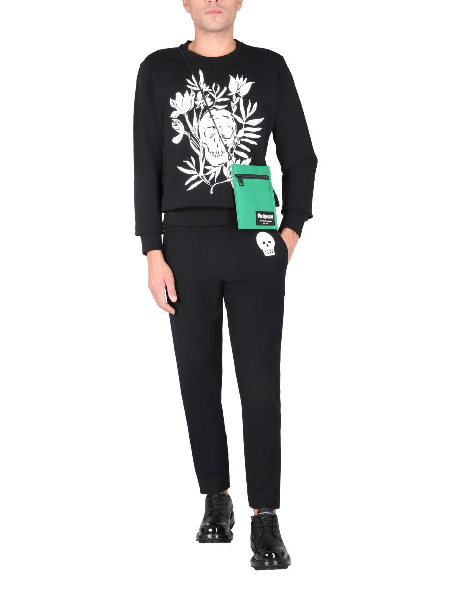 Alexander Mcqueen Men Jogging Pants With Embroidered Skull - 2