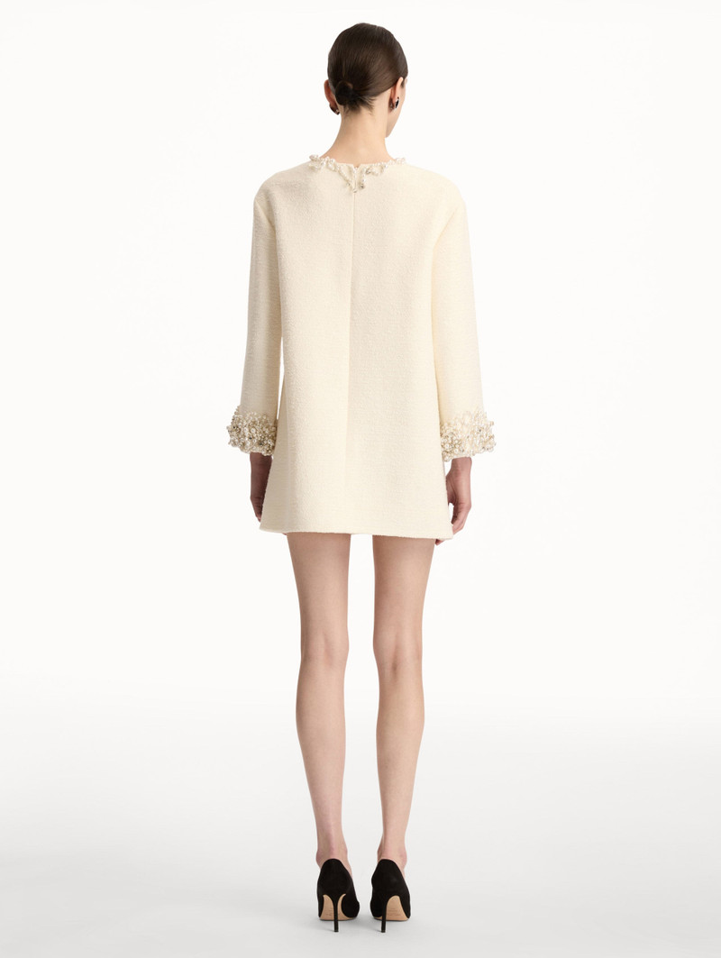 PEARL EMBROIDERED TWEED SHIFT DRESS 3