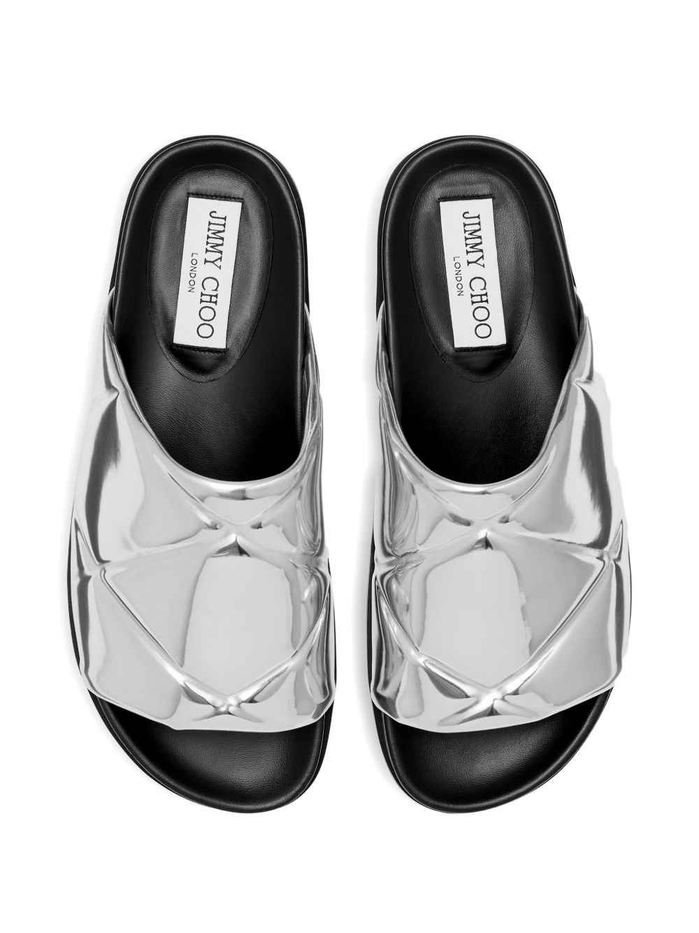 metallic-effect sandals - 4
