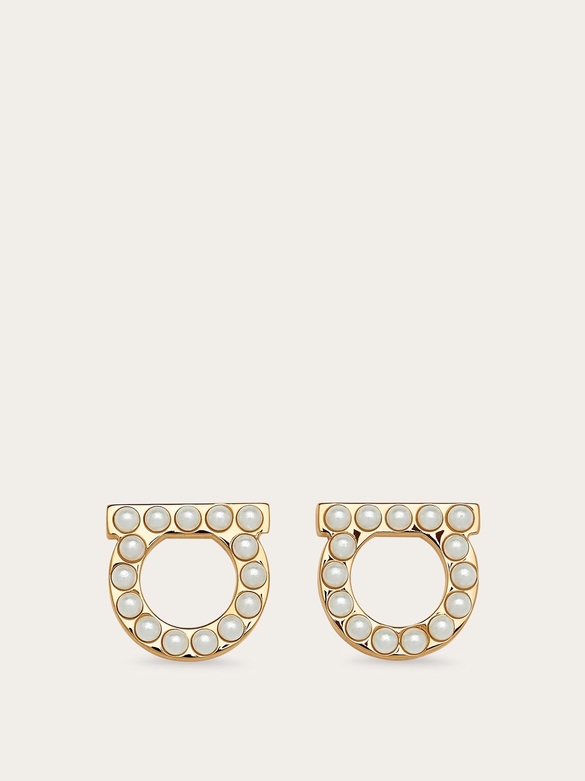 Gancini crystals and pearls earrings - 1