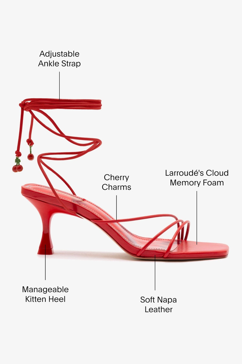 Nadia Sandal In Scarlet Leather 5