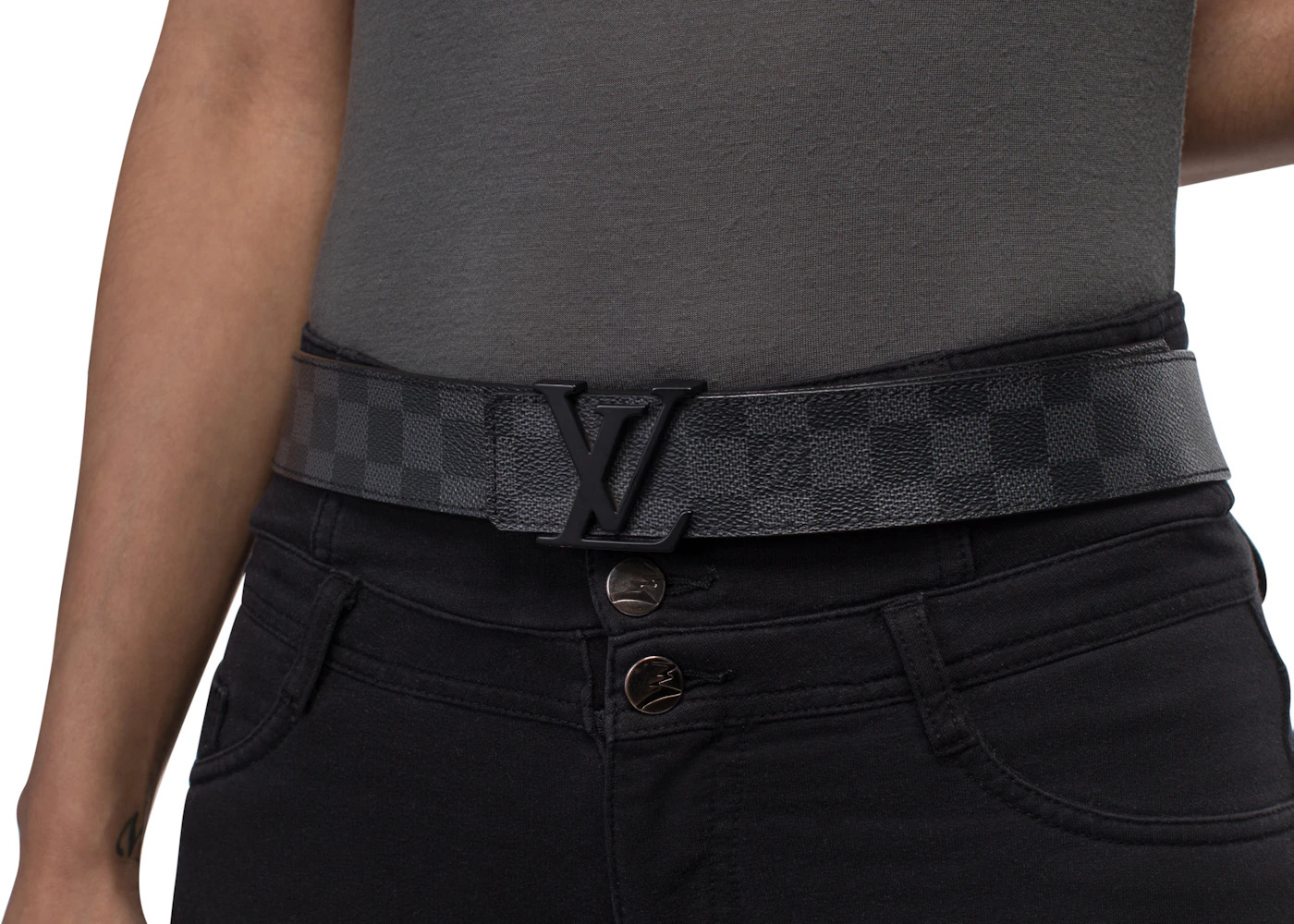 Louis Vuitton Belt Initiales Damier Graphite Black/Grey - 4