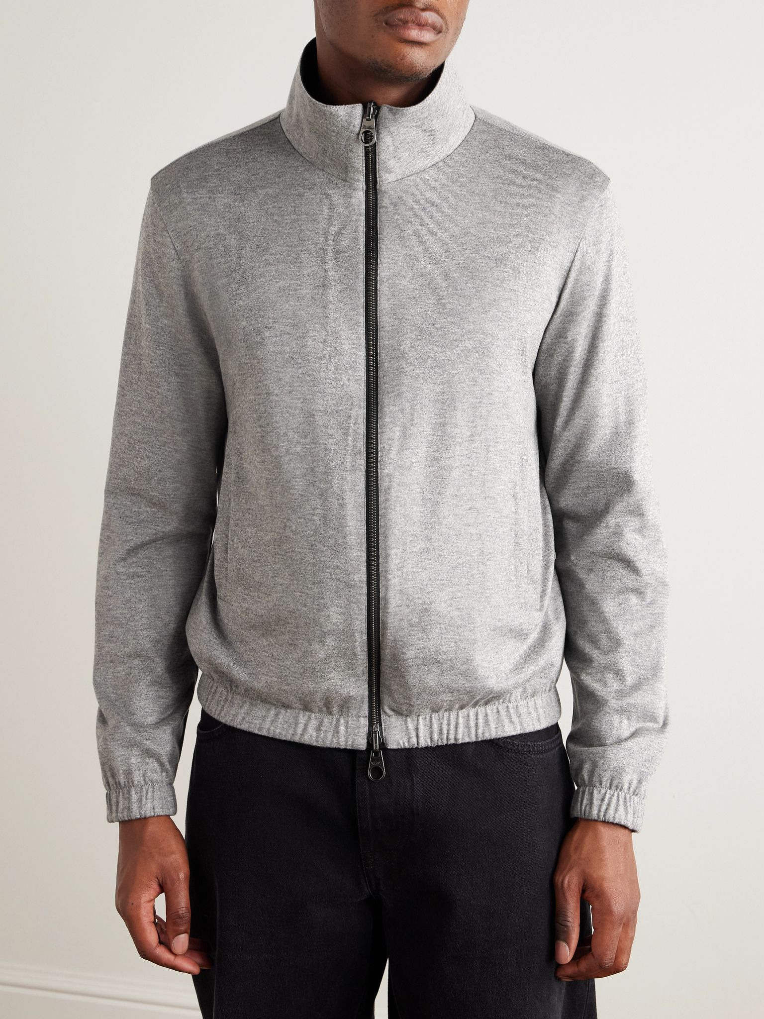 Reversible Windmate® Storm System® Nylon and Cashmere Blouson Jacket Black - 6