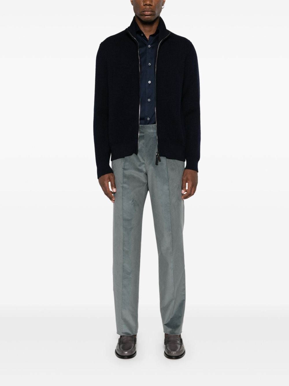 spread-collar cotton shirt - 2