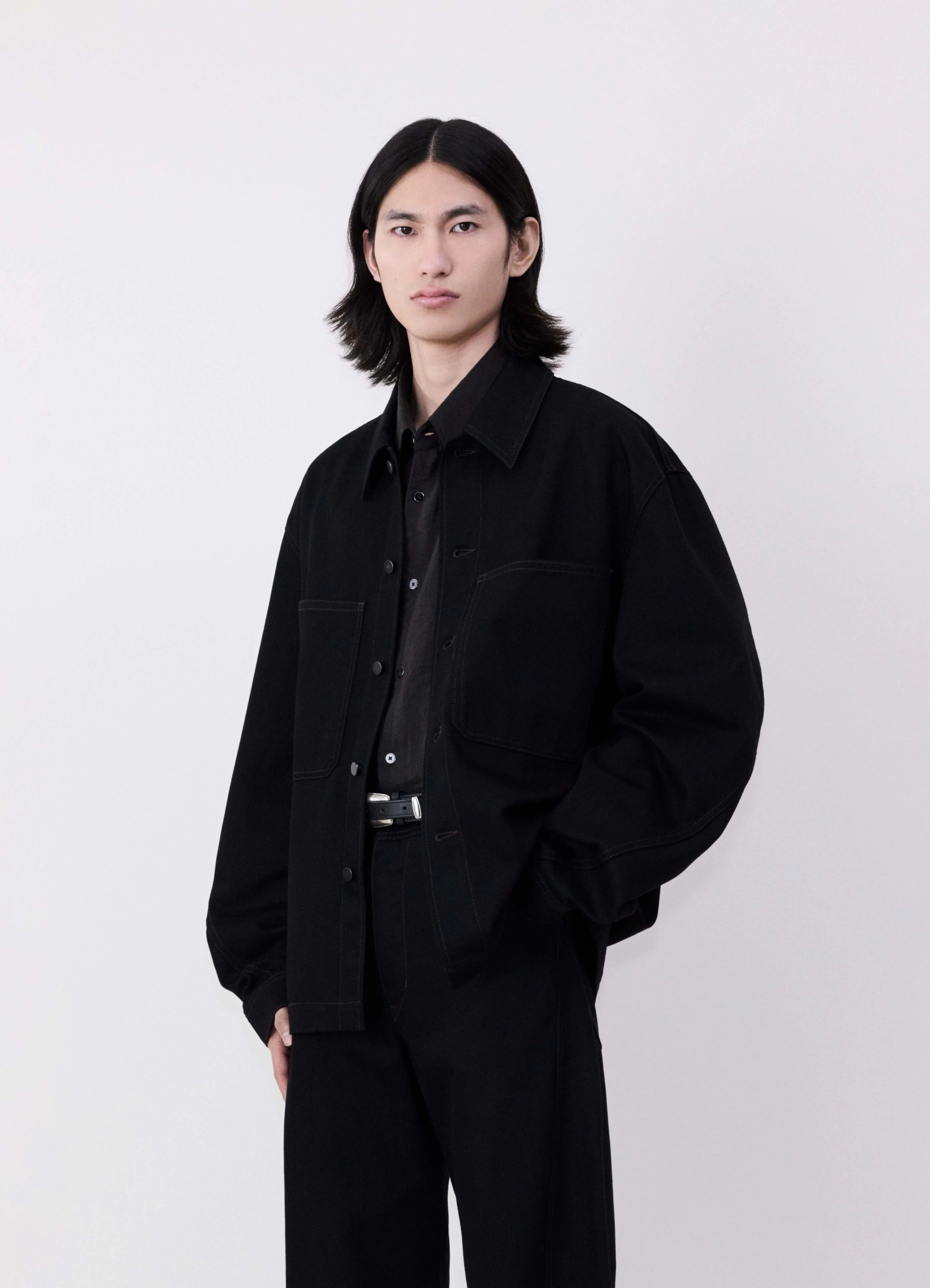 Lemaire TWISTED SLEEVE BOXY OVERSHIRT | REVERSIBLE