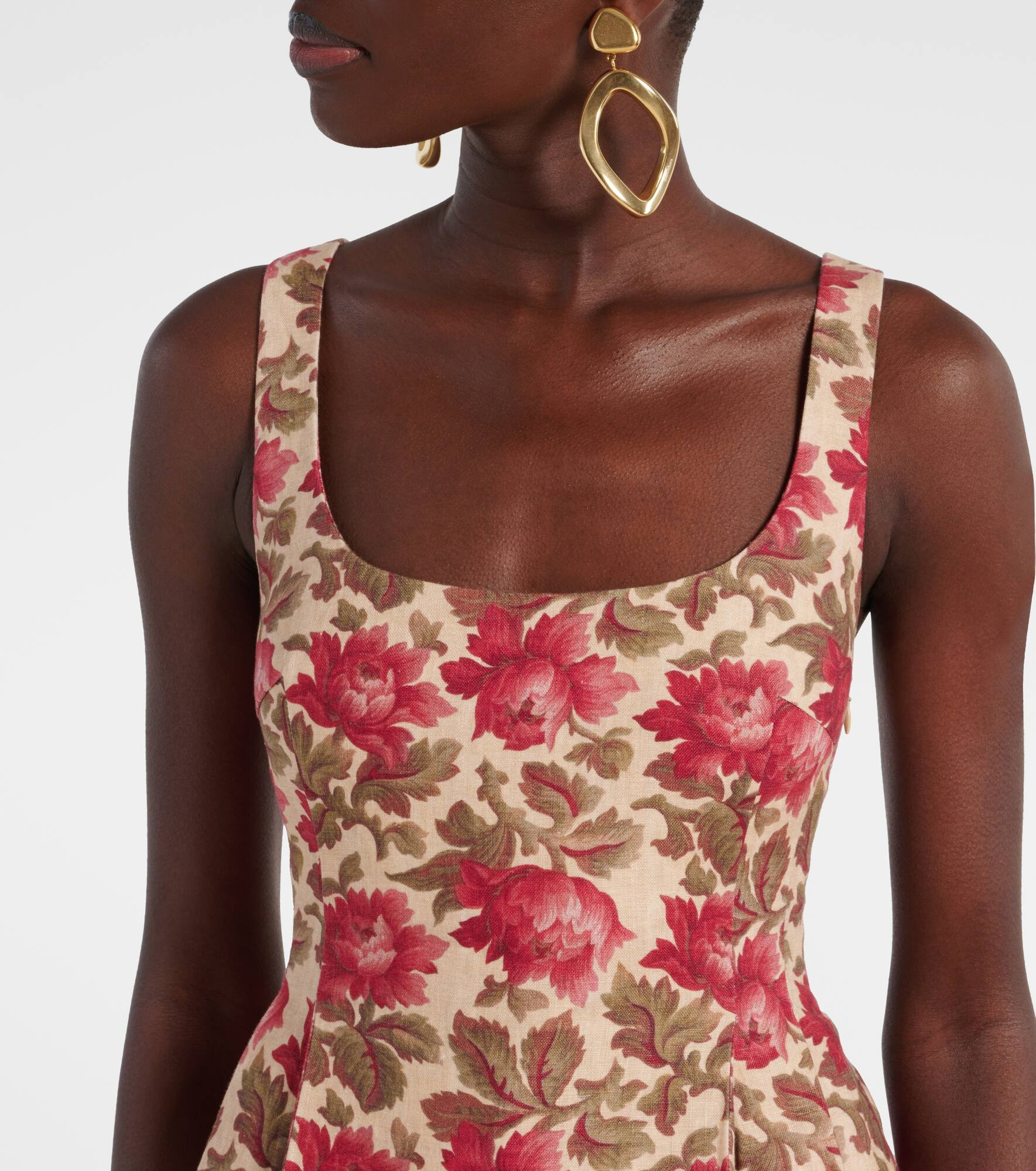 Rosalie floral linen top - 4
