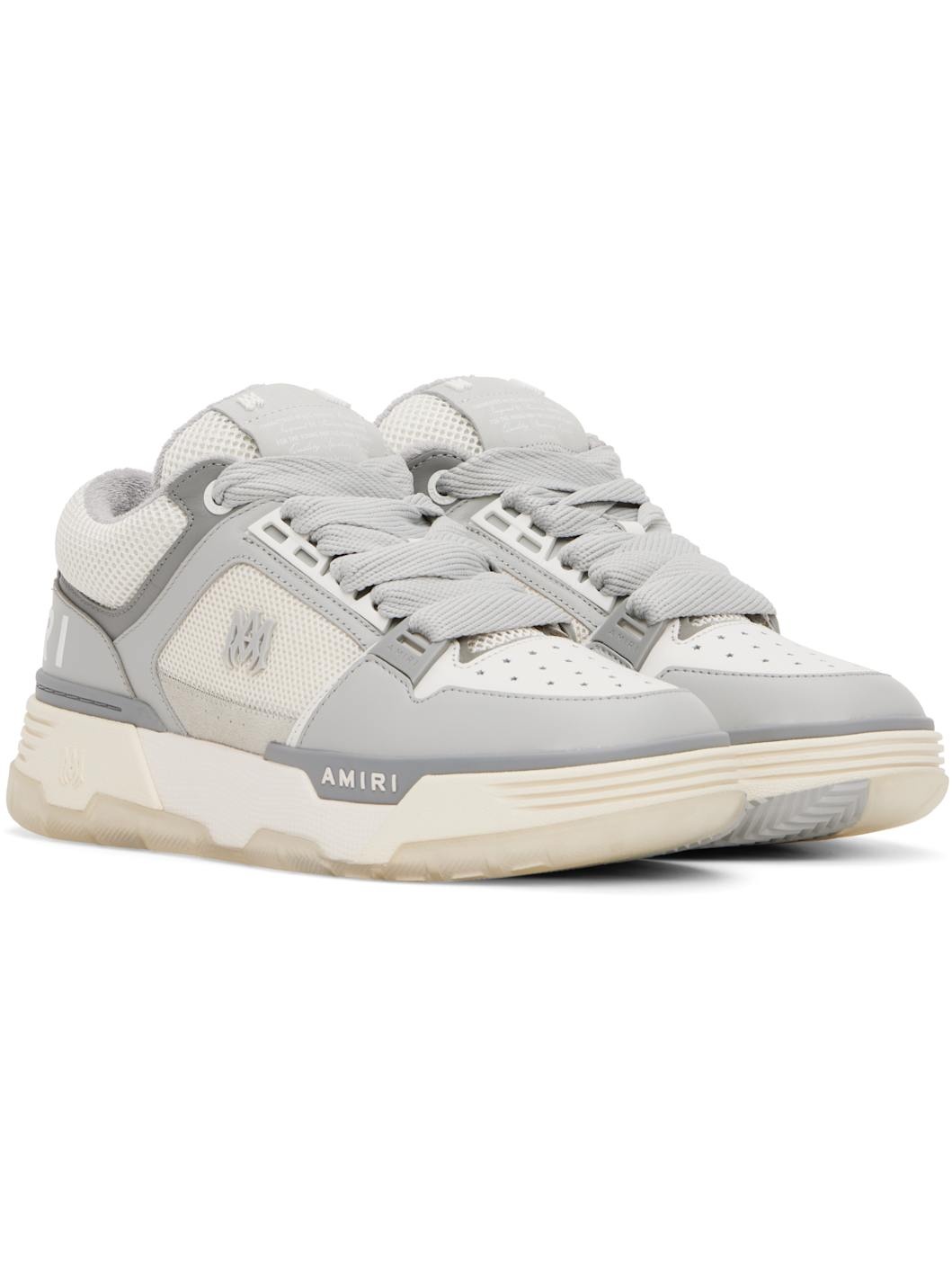 White & Gray MA-1 Sneakers - 4