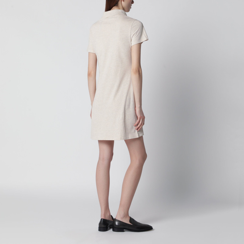 Beige mélange cotton polo dress by Burberry 3