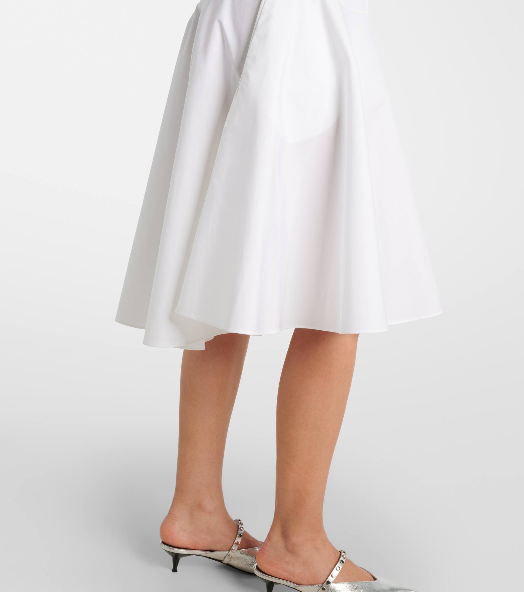 Cotton poplin shirt dress - 6