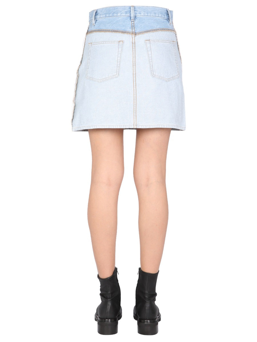 Revers Denim Skirt - 4