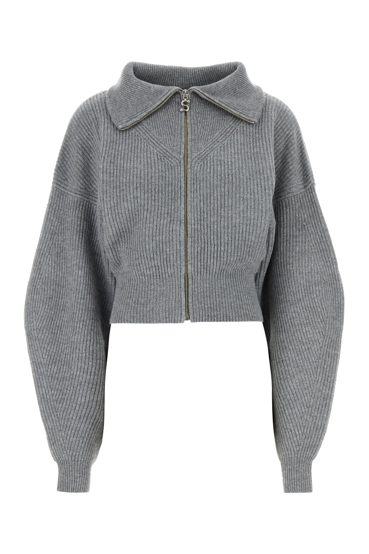 Grey wool blend Calipso cardigan - 1