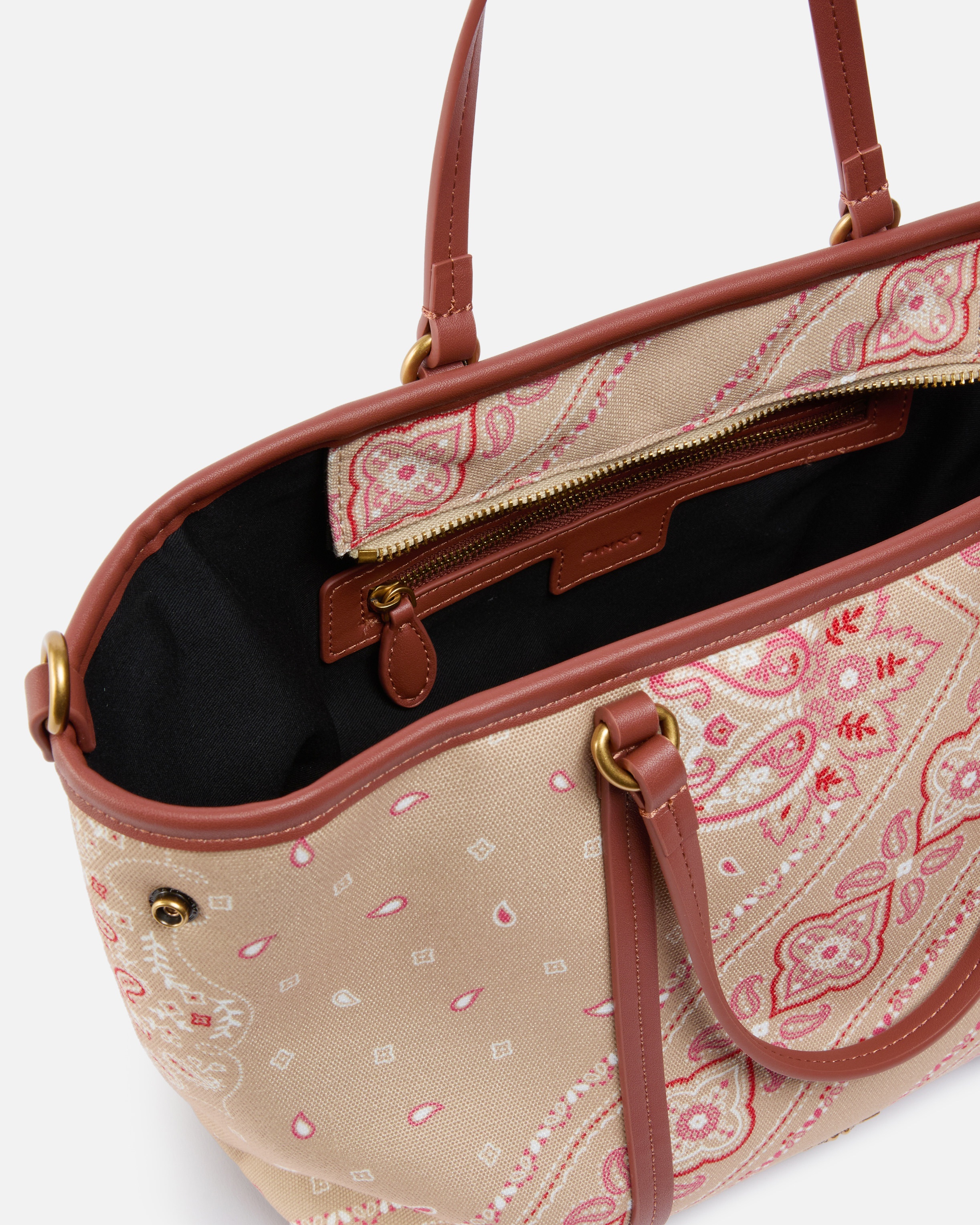 MEDIUM BANDANA PRINT SHOPPER BAG WITH SHOULDER STRAP - 4