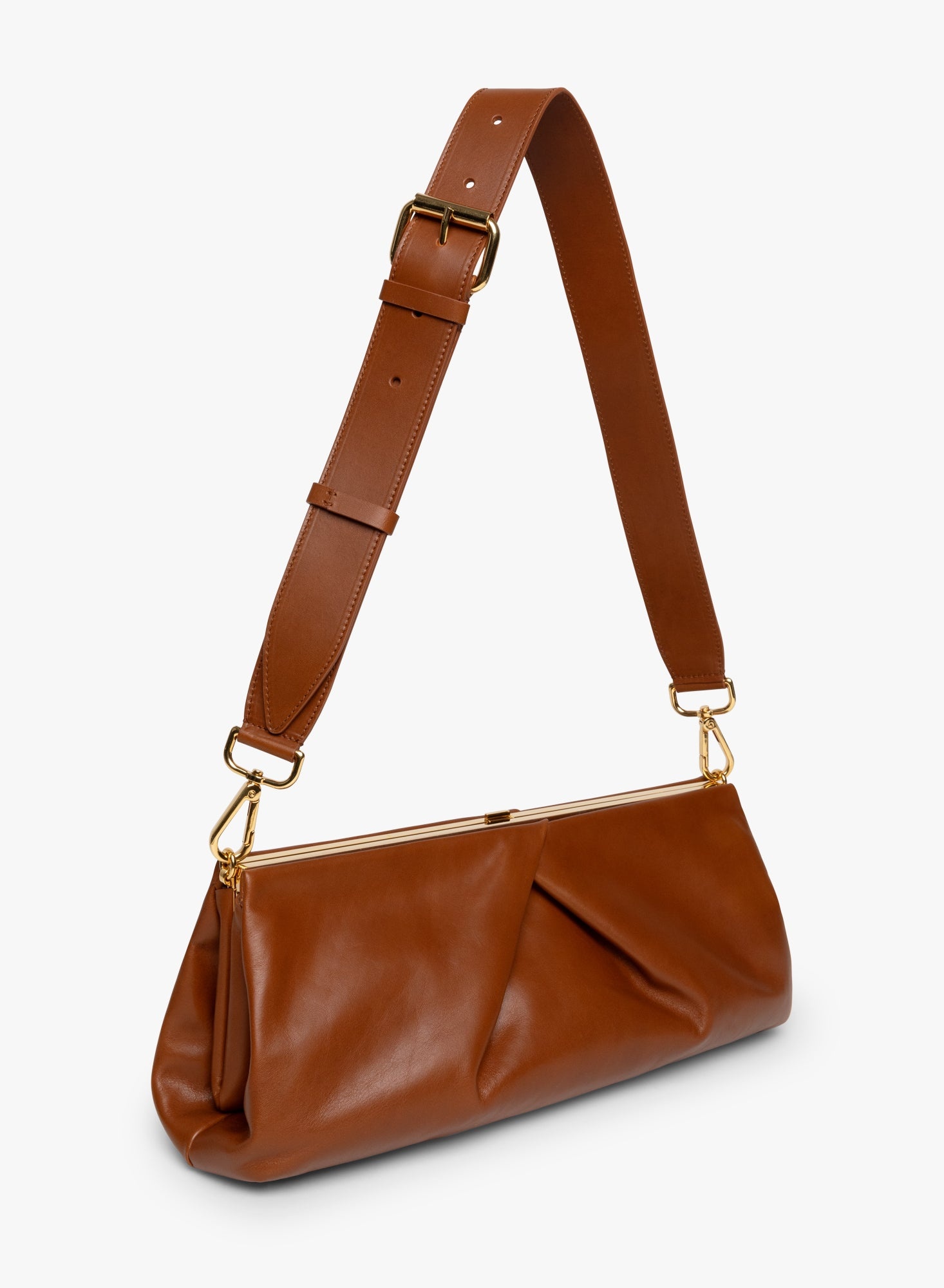PLEATED LEATHER CLUTCH - 3