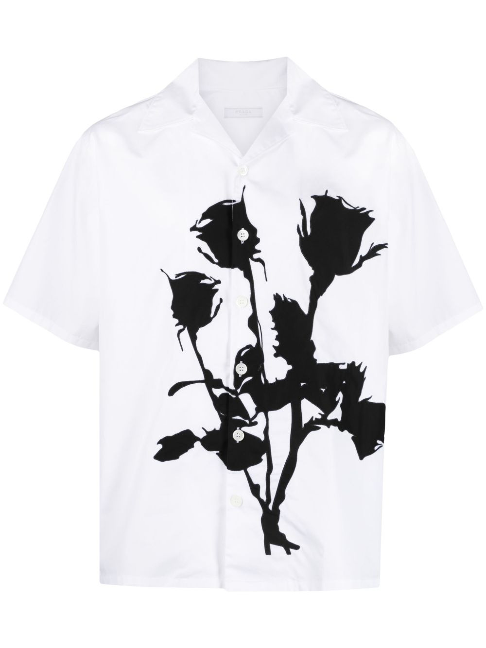 floral-print cotton-poplin shirt - 1