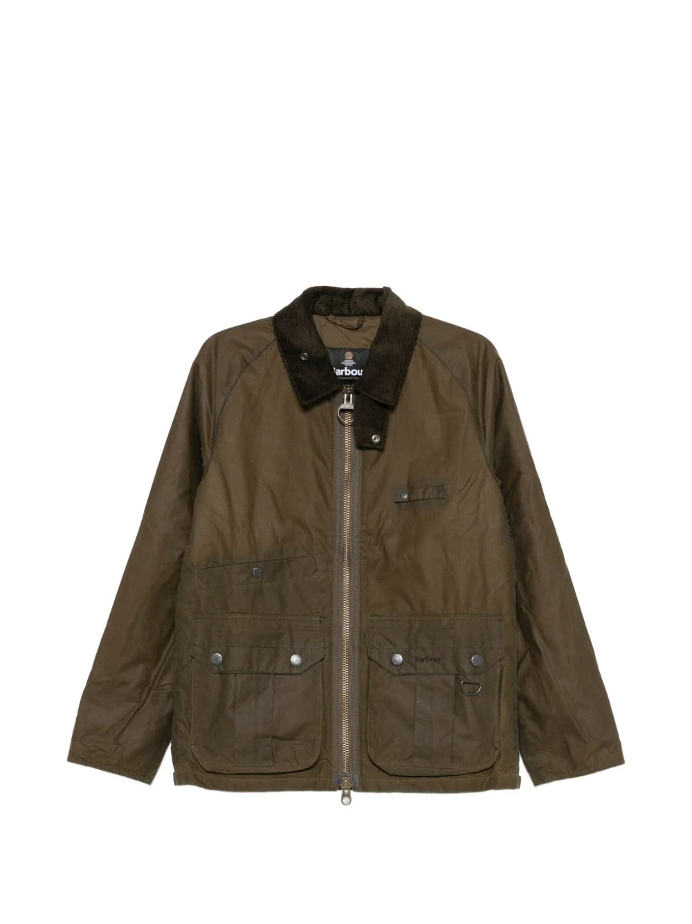 corduroy-collar zip-fastening jacket - 1