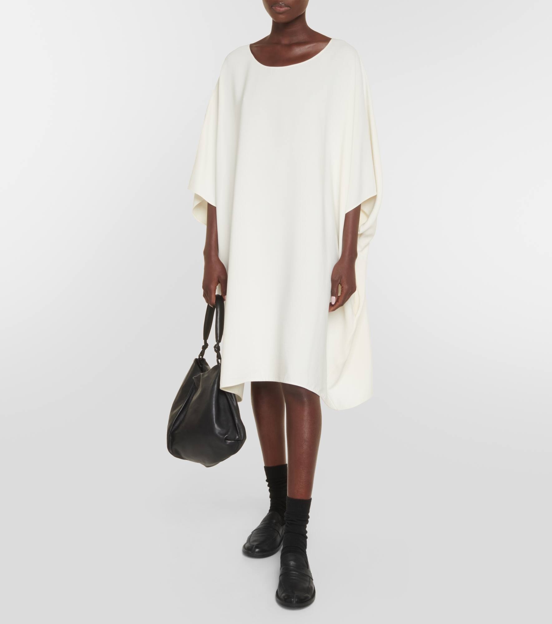 Abasi oversized wool and silk midi dress - 2