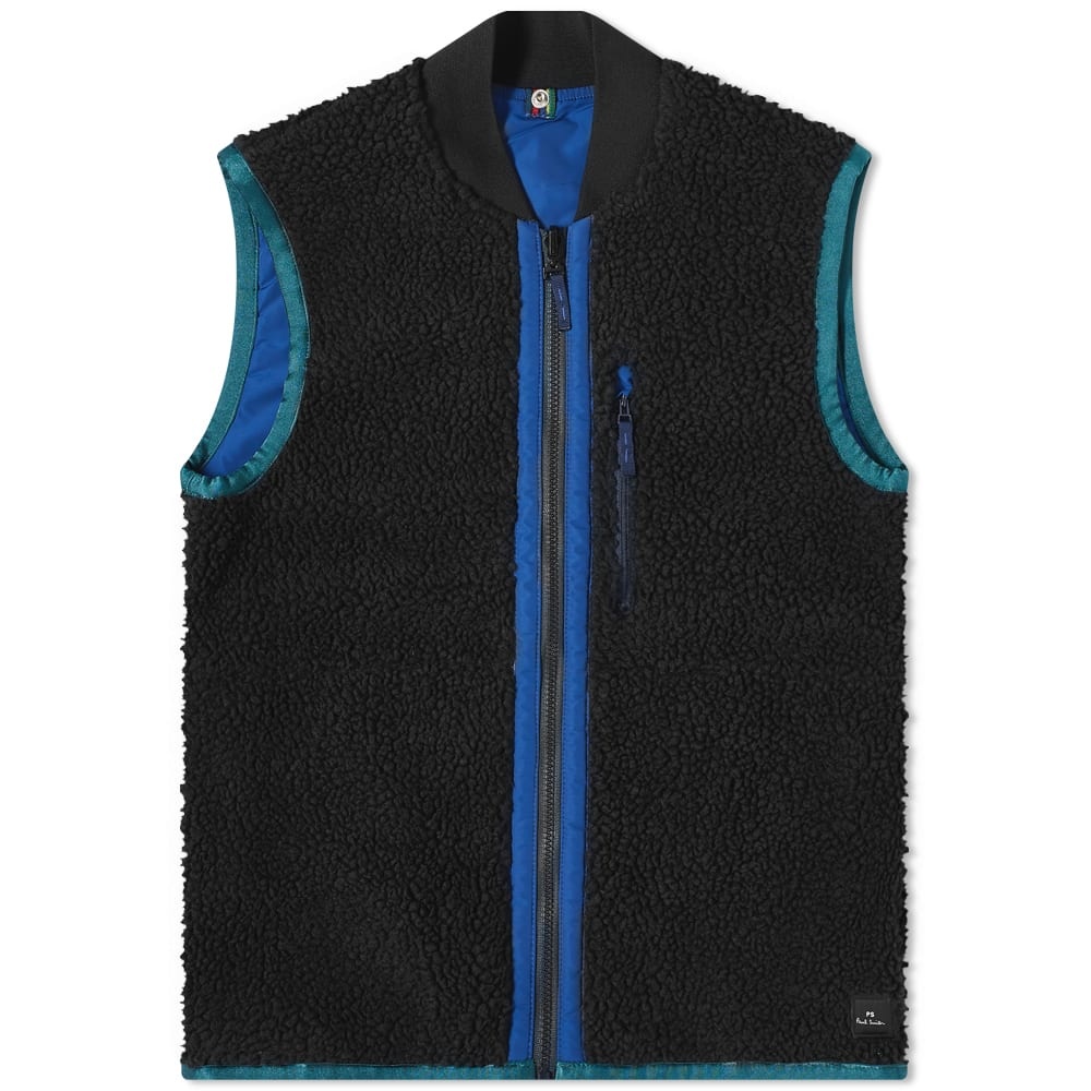 Paul Smith Reversible Sherpa And Nylon Fleece Gilet - 1