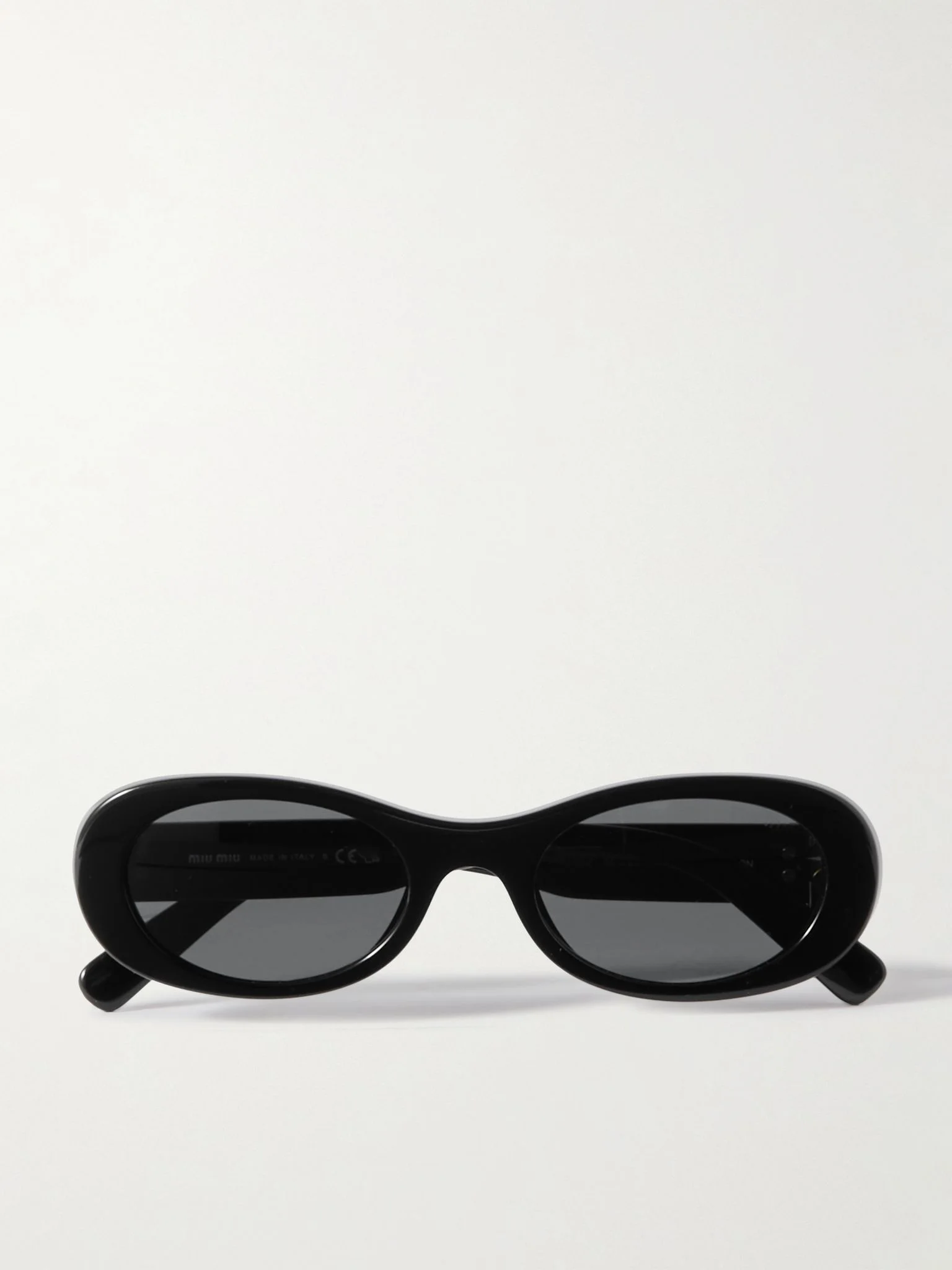 Oval-frame acetate sunglasses Black - 1