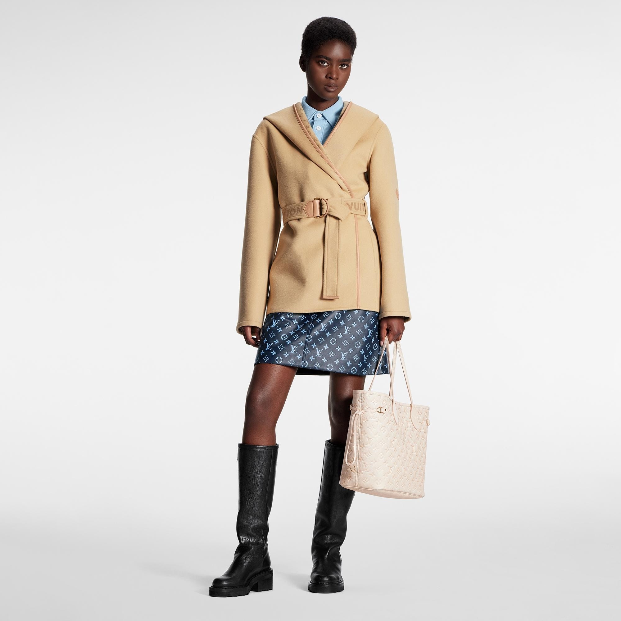 Signature Double Face Short Wrap Coat - 2