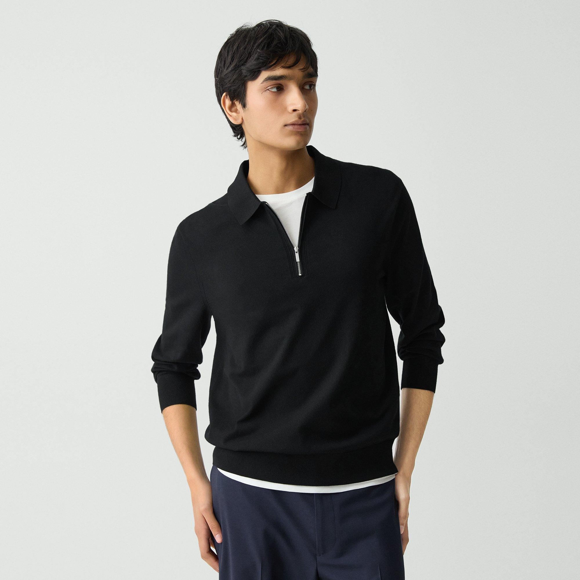 Quarter-Zip Polo Sweater in Light Bilen - 2