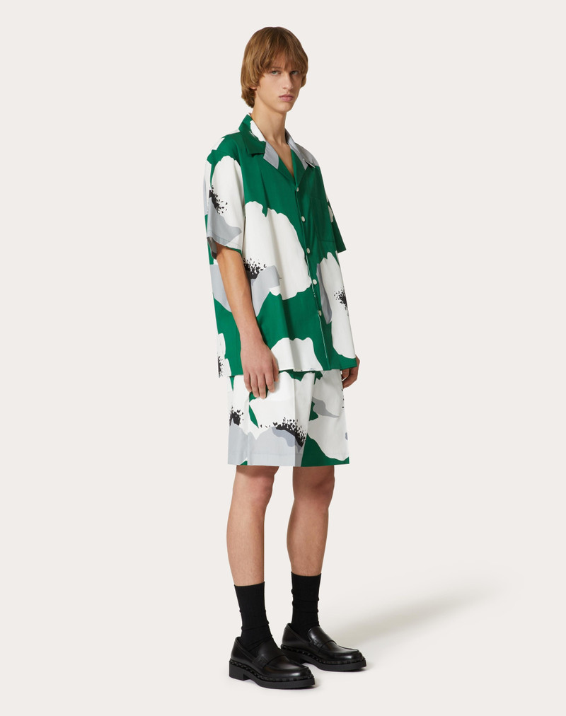 Valentino COTTON POPLIN BOWLING SHIRT WITH VALENTINO FLOWER PORTRAIT PRINT outlook