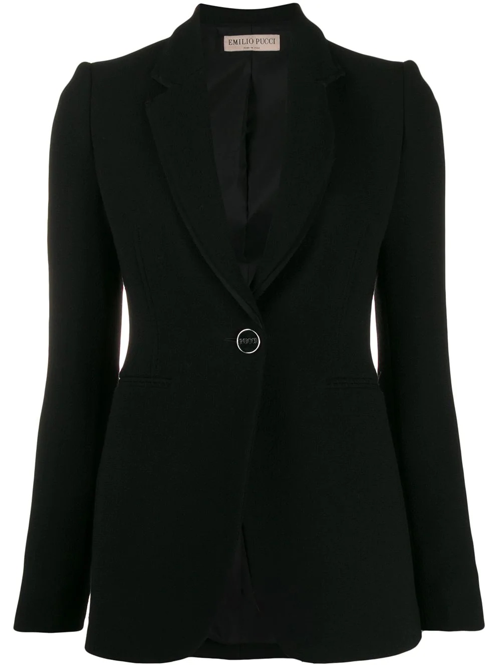 puckered shoulder blazer - 1