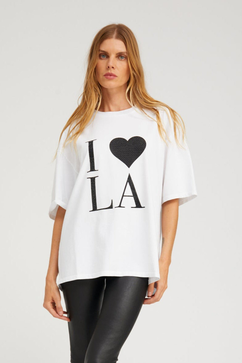 WHITE I LOVE LA TEE 1