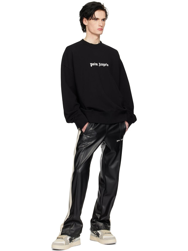 Palm Angels Black Classic Logo Sweatshirt outlook