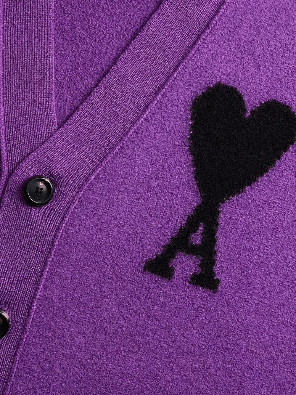 logo-intarsia wool cardigan - 6