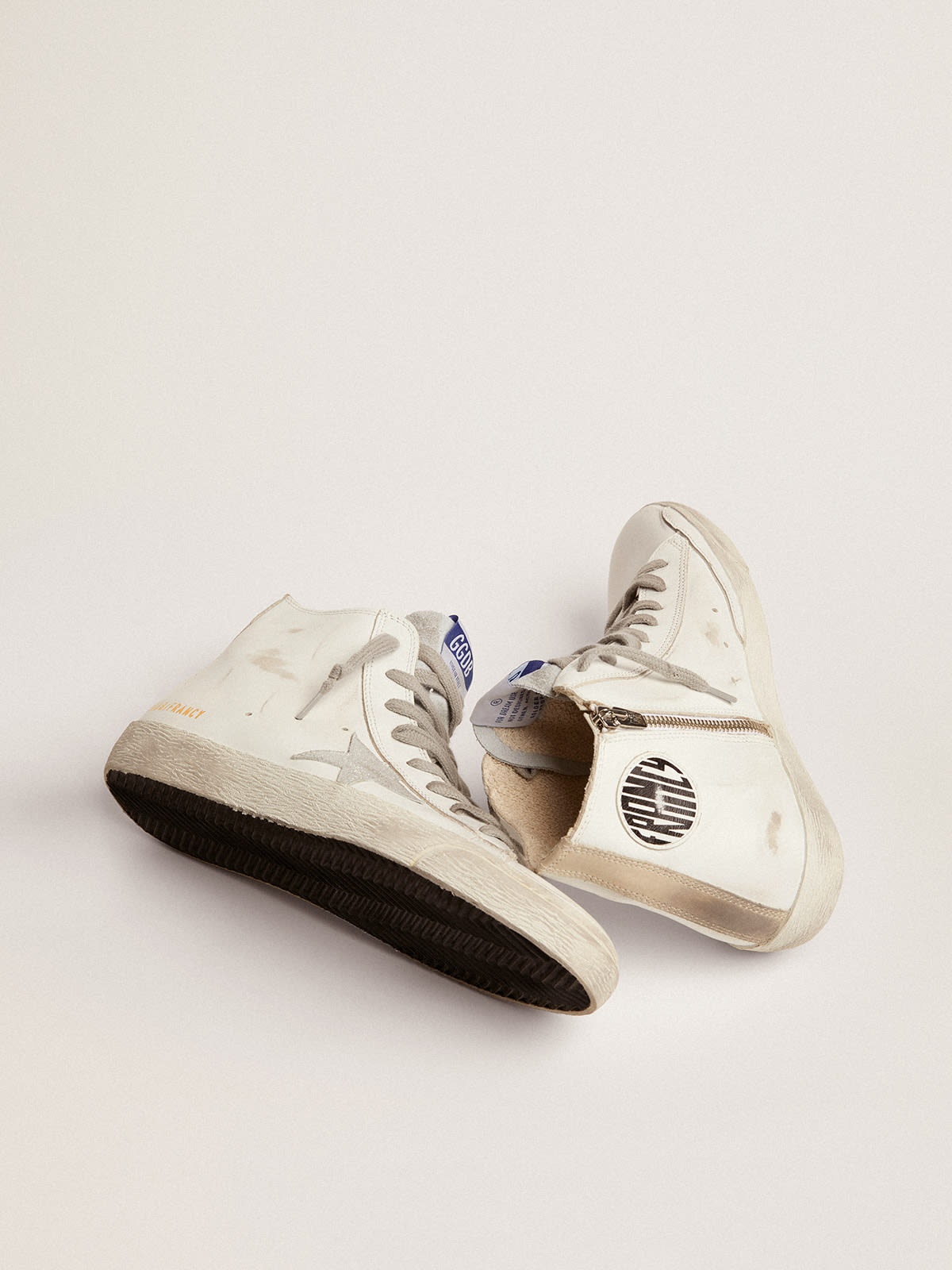 Francy sneakers in leather with suede star - 2