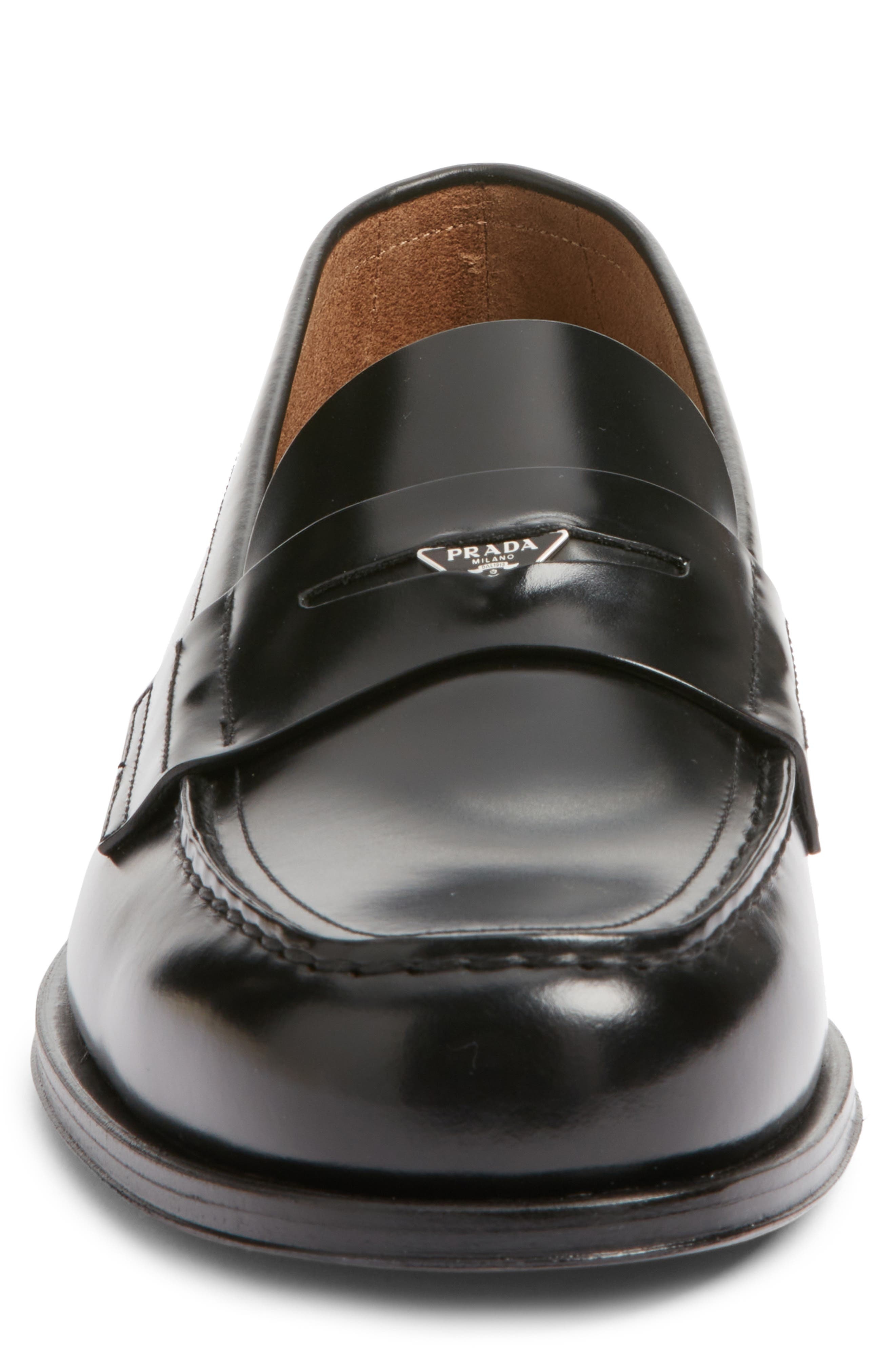 Prada Logo Penny Loafer in Nero at Nordstrom - 2