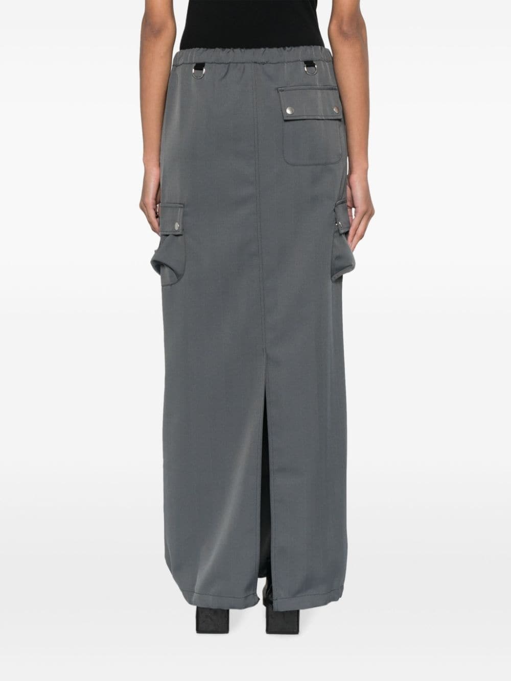 tailored maxi cargo skirt - 4