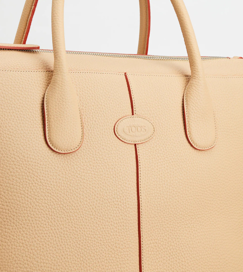 TOD'S DI BAG TRAVEL BAG IN LEATHER - BEIGE 5