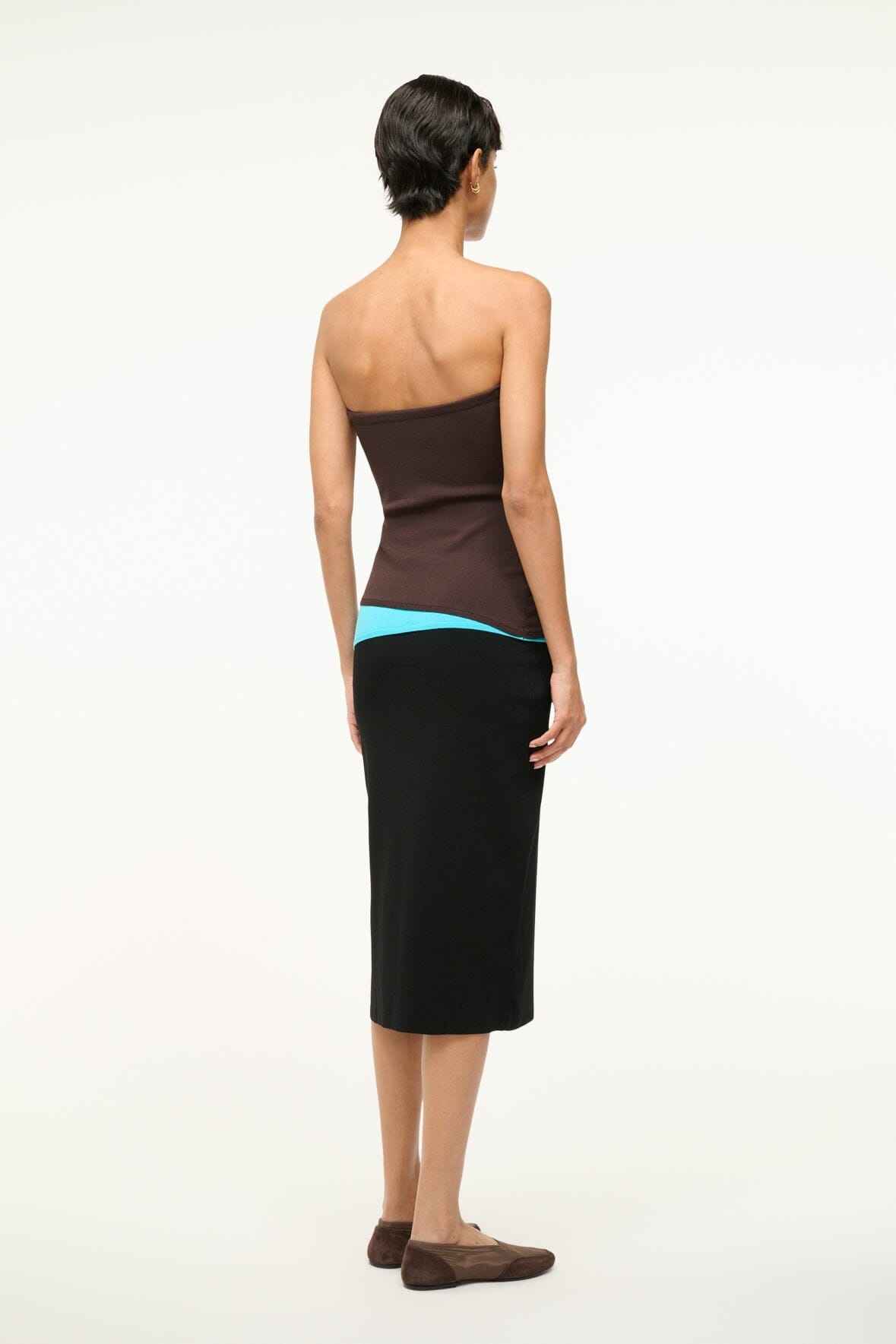 STAUD LA SERENA DRESS EARTH AQUA BLACK - 6