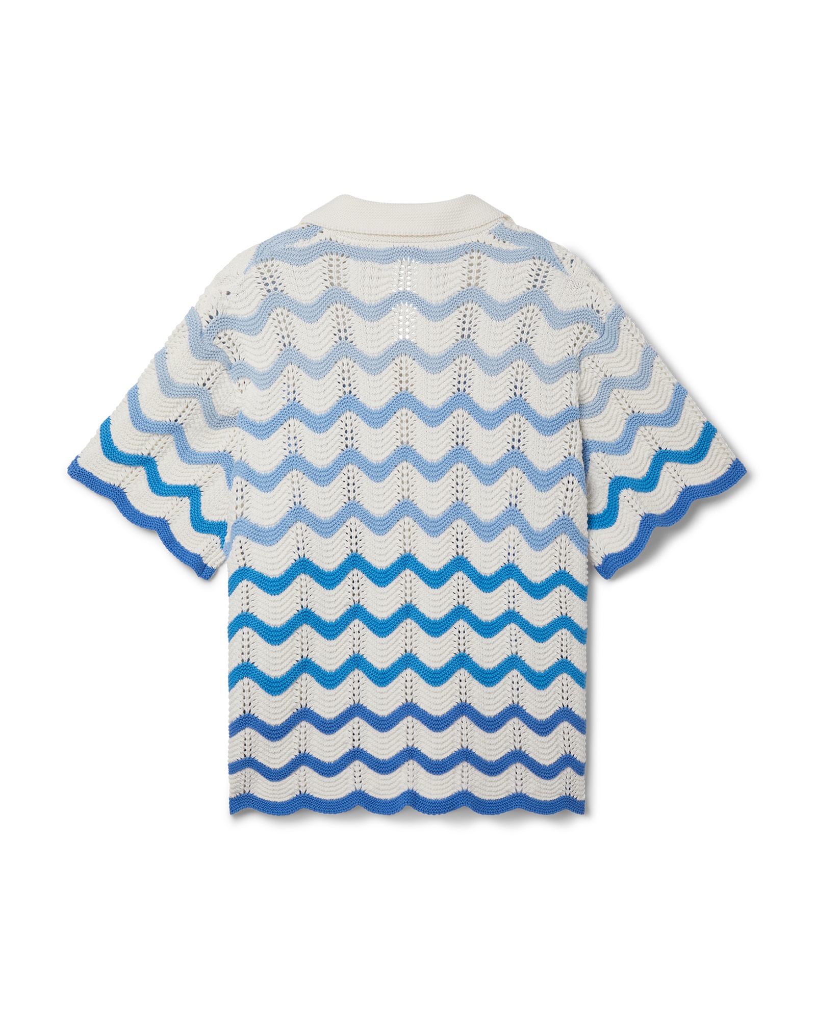 Blue Gradient Crochet Shirt - 2