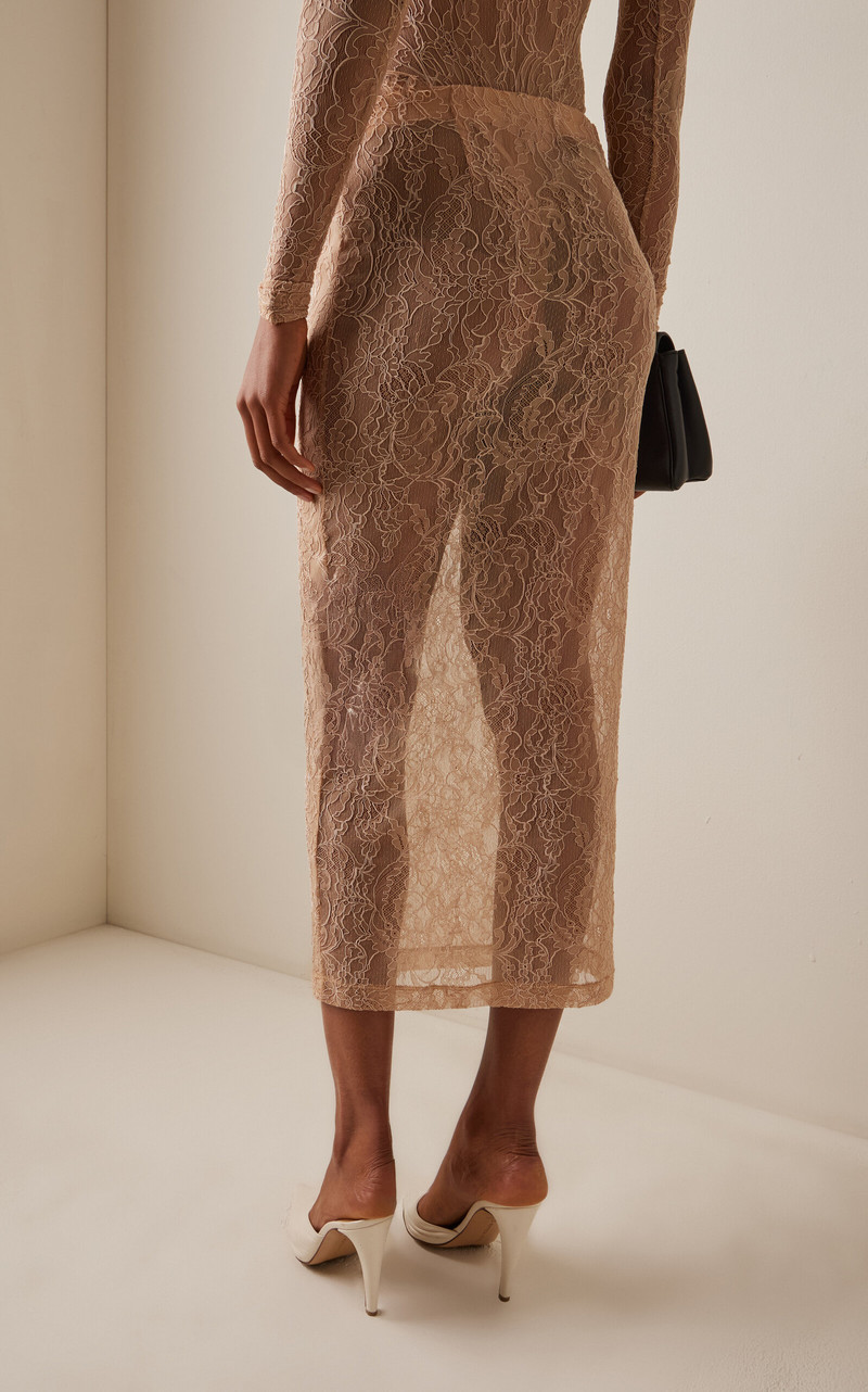 Lace Tube Skirt khaki 4