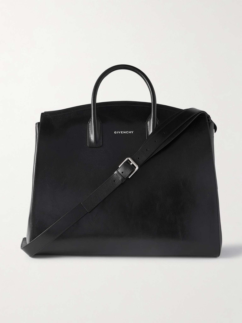Glossed-Leather Weekend Bag 1