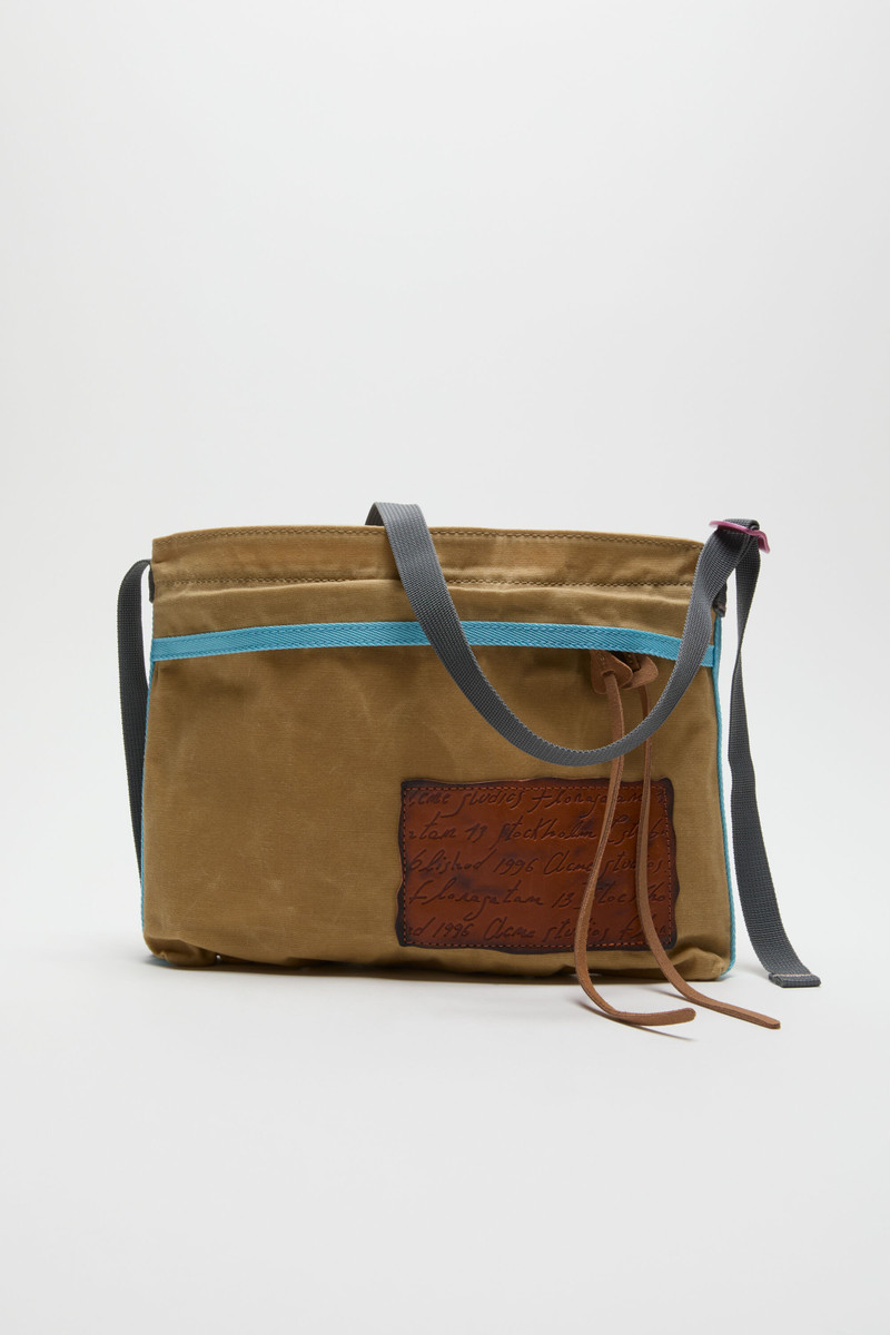 Canvas crossbody - Beige/blue 1