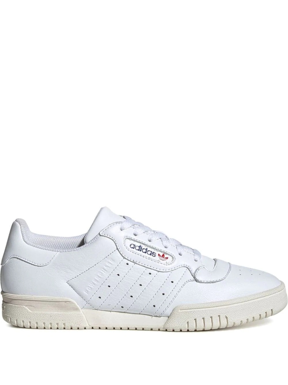 white Powerphase leather low-top sneakers - 1