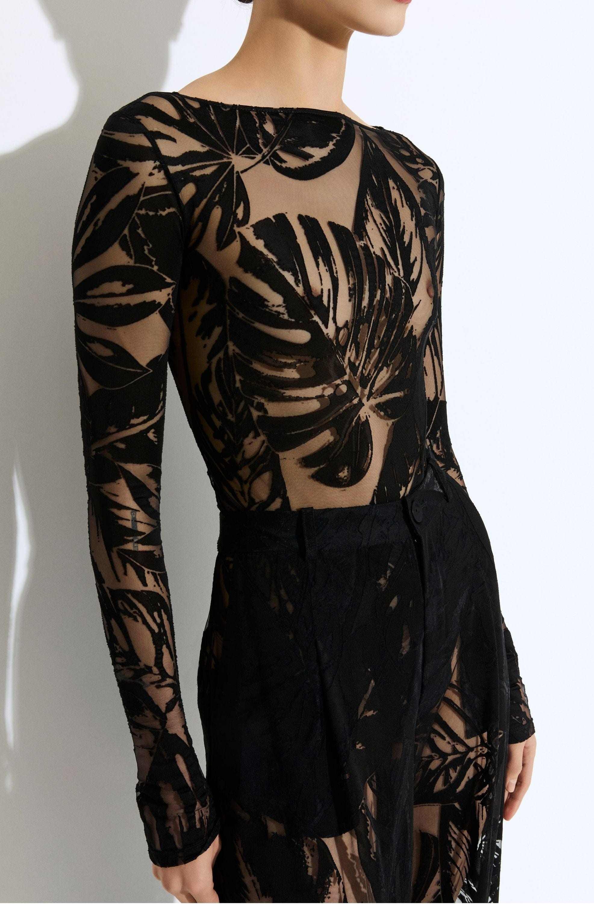 Burnout Jersey Boatneck Bodysuit - 4